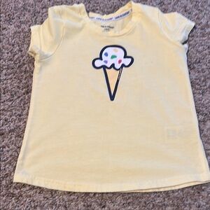 Life Is Good Yellow Ice Cream Print Kids T-Shirt - Small (6/7)